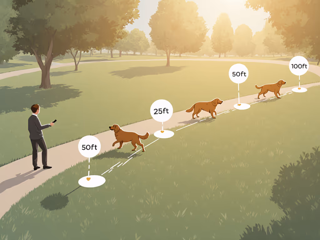 Recall training progression chart showing increasing distances