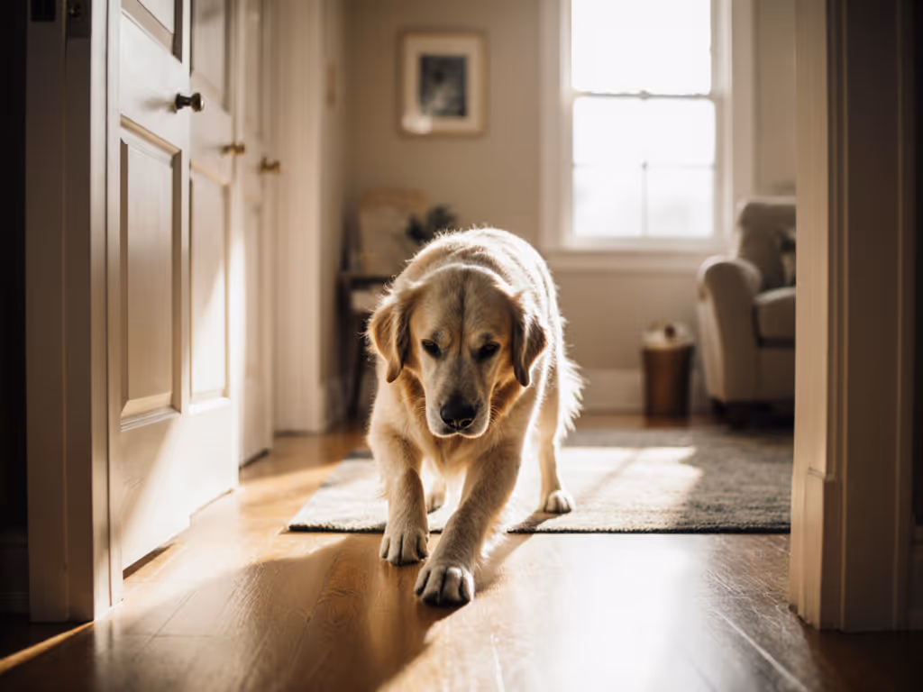 arthritic_dog_stretching_hallway