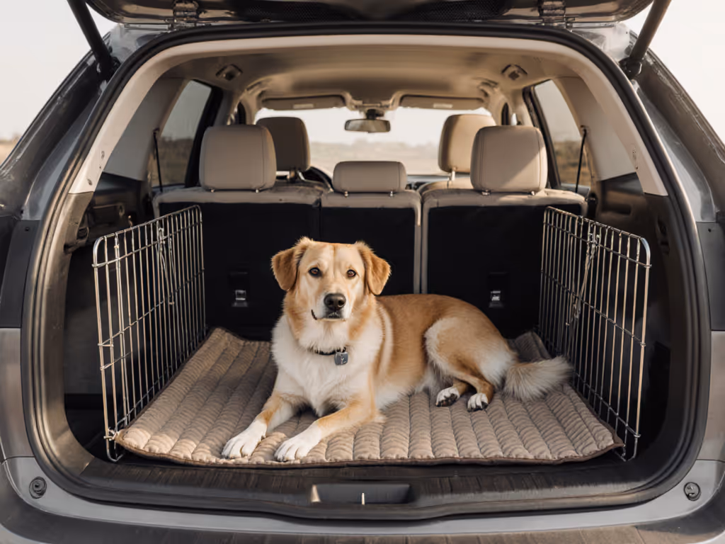 dog_calmly_resting_in_travel_crate_with_non-slip_mat