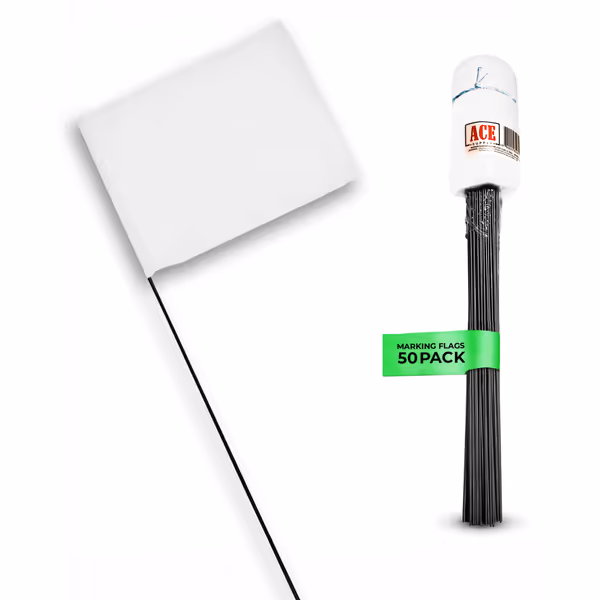 White Flags for Marking Yard